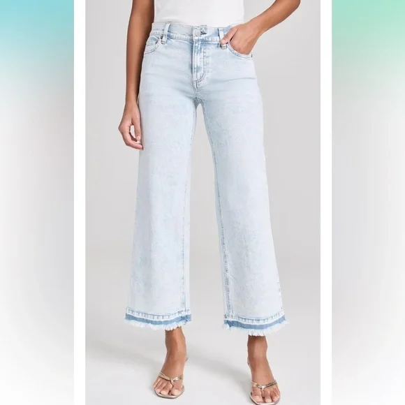 Alice and Olivia Lorrine Kick Flare Ankle Jeans - Picture 1 of 7